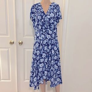 Beautiful Blue Easy Care Fit & Flare Dress Size 12